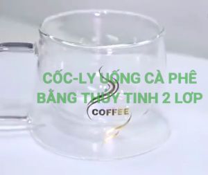 Ly uống cà phê làm bằng thủy tinh loại 2 lớp chuyên dùng uống trà cà phê loại 200ml hoặc 300m khách tùy chọn