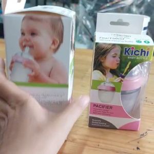 Bình sữa Kichilachi silicon cao cấp chống sặc và đầy hơi cho bé 150ml 250ml