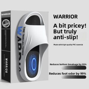 New 2025 Shanghai HuiLi Mens Slippers Trendy Style One-Strap Slippers Sport Anti-Slip Deodorant Waterproof Slippers