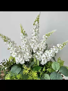 5 Stem French Style Artificial Flowers Hyacinth Snapdragon Delphinium Silk Flower Home Wedding Decor