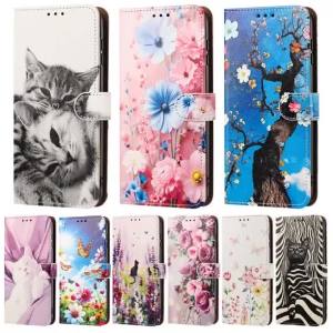 Cute Cat Phone Case for Samsung Galaxy A18 A08 A07 A17 A27 A37 A57 A56 A36 A26 A16 A55 A35 A25 A15 A54 Cases Leather Flip Cover