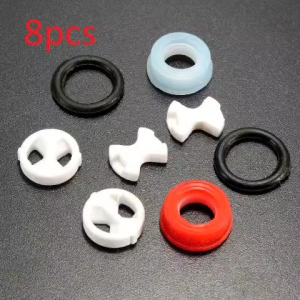 Bộ vòng đệm cao su 1 / 2 " và đĩa gốm sứ ( 8 chi tiết ) thay thế lắp cho van vòi nước