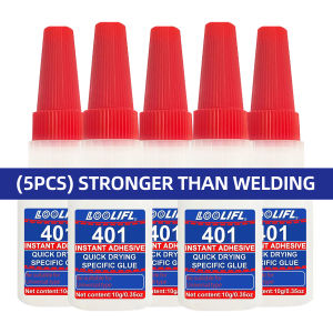 1-7Pcs Loolifl 401 Instant Strong Super Glue Universal Superglue Mighty Instant Glue for Resin Ceramic Metal Glass Fast Dry Glue