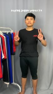 Celana Jogger Pants 3/4 Training Polos Olahraga Lari Jogging Gym Pria Wanita