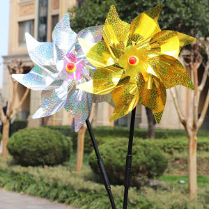 1/3pcs Bird Repeller Pinwheels Reflective Sparkly Scarecrow Pinwheel Windmill Spinner for Garden Lawn Yard Decor Keep Birds Away