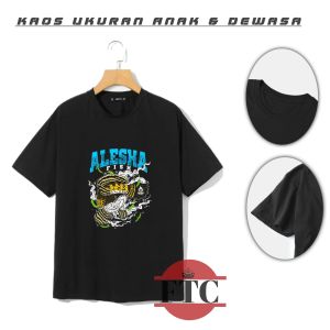 Kaos channa anak anak/baju channa anak laki-laki umur 1-12 tahun/t-shirt atasan anak ikan channa