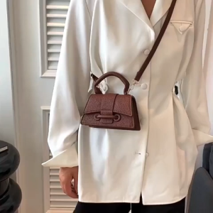 Korean Style Plain Color Elegant Small Square Bag For Ladies One Shoulder Portable Crossbody Sling Handbag Mothers Day Gift For Women