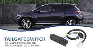 Black High Quality Trunk Tailgate Lock Release Handle Switch For Nissan llurano 2009-2017 25380-1AA0A 253801AA0A