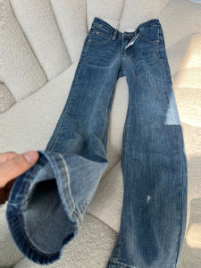 175 Tall Long American Retro Blue Skinny Denim Womens Stretch Horseshoe Pants 2024 New Arrival Slim Looking