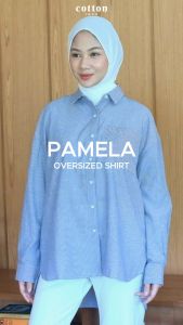 Cotton Inch - Pamela Kemeja Oversize Stripe Wanita Lengan Panjang