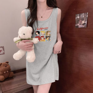 Pitaya Sleeveless Vest Dopamine Girl Student T-shirt Pajamas Western Style Sweet and Spicy Slip Nightdress Homewear