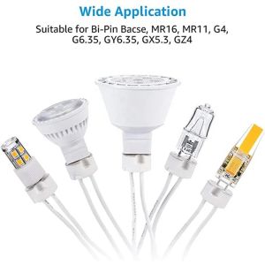 【COD & Ready】Rohstar 4pcs MR11 MR16 GU5.3 G4 G6.35 cup base Wire Connector Halogen LED Bulbs Holder Base Socket