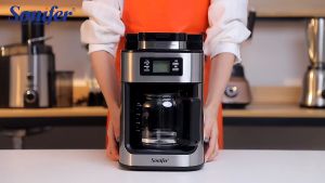 Sonifer Drip Coffee Maker Built-in Coffee Grinder Up to 10 Cups Pot home coffee machine