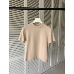 Áo Thun Cotton Cổ Đứng Tay Ngắn DT ETOLIE Màu Sắc Đa Dạng Phong Cách Đơn Giản Đa Năng Thường Ngày Mùa Thu Thoải Mái Thoáng Khí
