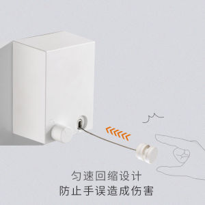 No Drill Clothesline  Telescopic Clothesline Hotel Drying Line  Indoor Steel Wire Retractable Clothesline  Invisible Clothesline Rack For Balcony 伸缩晾衣绳