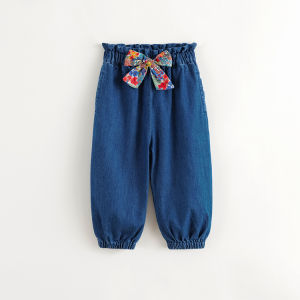 Marc&Janie | Cotton Loose Bowknot Style Denim Pants