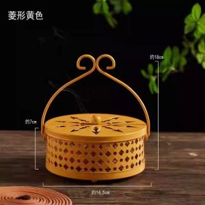 จุดกำจัดมุกตะวันออกกลางสไตล์เหล็ก เตาหอมสำหรับกลางแจ้งพร้อมฝาครอบ จุดกำจัดมุกสำหรับใช้ในบ้าน