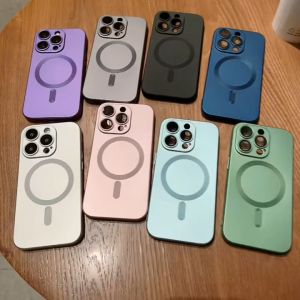 🇹🇭HY MagSafe ถุงเคสไอโฟน 11 และ 13 ซิลิโคนนิ่มผิว พร้อม ฟิล์มเลนส์ MagSafe สำหรับ iPhone 15 14 Pro Max Plus 13 และ 12 11 Pro Max ที่ได้รับการรักษาซื้อขายดี เคสโทรศัพท์ชาร์จไร้สายพร้อมเลนส์คลูมา