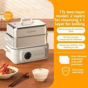 Multifunctional Home Electric Steamer Three Layers