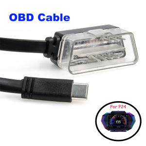1.8M Obd2 Cable Wire Fit P24 P10-Pro Car Head Up Display Cable Type-C Connecting Line Diagnosis Tool Switch OBDII HUD Adapter
