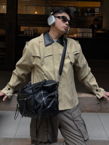 Hong Kong Style Dark Japanese Retro Large Capacity Shoulder Tote Bag