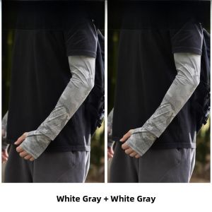 miiow | Mens Thin Ice Sleeve Ice Silk UV Protection Breathable Summer Driving Fishing Outdoor Cycling Sunscreen Sleeve Cover