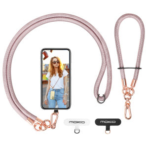 MoKo Crossbody Phone Lanyard Adjustable Cell Phone Lanyard Premium 8mm Thick Rope Mobile Phone Lanyard for iPhone Samsungand More | Phone Neck Strap×1 Wrist Strapx1 Lanyard Patch×2 Mobile Phone Accessories