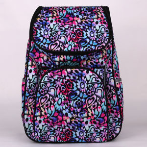 Smiggle Australia Student Backpack Purple Flip Cover Double Shoulder Canvas Bag Stress Relief School Bag with Secret Compartment
