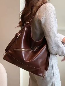 2 In 1 Totebag&backpack Niche Commuter Tote Bag Large Capacity Stylish All-in-one Backpack Korean Shoulder Bag Fashion Vintage Color Handbag