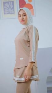 Setelan Legging Olahraga Zumba Yoga Tenis Bersepeda Olahraga - Setelan Rok Legging Set Muslimah Terbaru 2024 Set Viral Olahraga