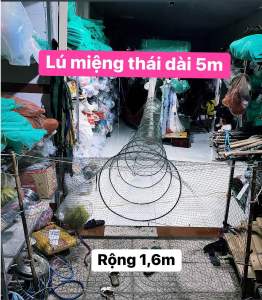Lú miệng Thái 14 vành to Dài 5m miệng rộng 16m Cao 1m Lưới Thái Chỉ to độ 9 Bắt Cá Fishing Bắt Tôm