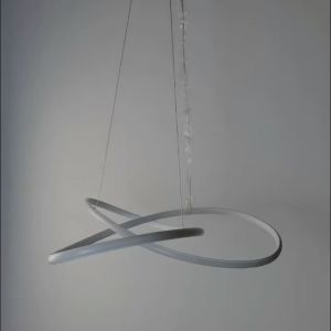 Modern minimalist LED three-color ribbon chandelier restaurant hotel art bar light