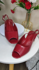 Noblesse Square Toe Block Heel Shoes for Office Work