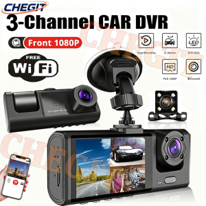 WIFI APP Control Car Dvr 2/3 Channel 1080P Dash Cam for Cars Front and Rear View Recorder Video Car Camera for Car Assecories