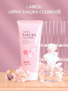 LAIKOU Japan Sakura Brightening Cleanser Face Wash 150g Pembersih Muka Oil Control Facial Wash
