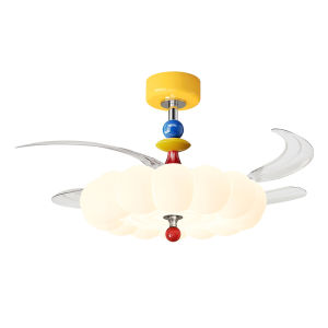 LANGSHANGZHAOMING | Elegant and Simple Cream Colored All-Spectrum Integrated Ceiling Fan Light