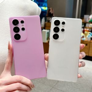 Slim Soft Silicone Matte Transparent Phone Case For Samsung S26 S25 S24 FE S23 Ultra Plus A17 A07 A56 A36 A26 A16 A55 TPU Cover
