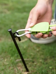 เชือกเต็นท์ 4เมตร เชือกรอกปรับระดับได้ เชือกสะท้อนแสง ตัวล๊อครอก เชือกสมอ สำหรับเดินป่า ตั้งแคมป์