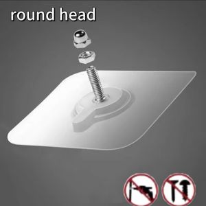 Punch-Free Screw Stickers Wall Picture Non-Marking Hook Invisible Traceless Picture Hanging Kitchen Bathroom Hanger Hook