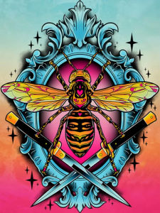Animal Insect Bunny Bee 5D DIY Diamond Painting Mosaic Colorful Fantasy Art Embroidery Full Round Drill Cross Stitch Home Decor