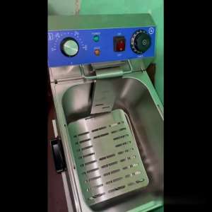 Electric Deep Fryer 8Lx2 Capacity 1 Basket with Temperature Control and Timer Heavy Duty Stainless steel
