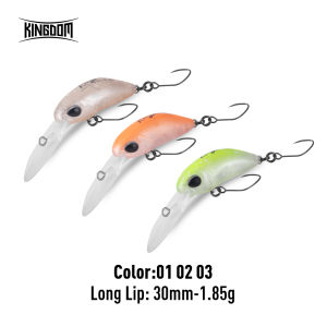 Kingdom Micro Minnow Fishing Lure 3pcs 1.7g 1.85g Unique Lip Design Single Hooks Floating Artificial Wobblers For Bass Fishing