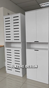 F&F: Sukishi shoe cabinet With 4 Door /rak kasut bertutup/almari kasut /shoe rack cabinet
