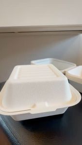 กล่องเค้กมินิมอล 6 นิ้ว (แพ็ค 50 ชิ้น) | กล่องเค้กชานอ้อย กล่องขนม กล่องอาหาร สีขาว พร้อมส่ง