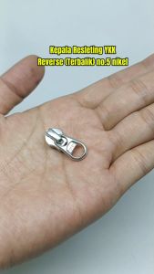 Kepala Resleting Kepala Ritsleting YKK Reverse Terbalik Nomor Nomer 5 Warna Nikel Silver Harga Per 2 Biji Kode YRPN