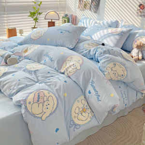 Pure Cotton Duvet Cover Single Piece 150x200x230 Full Cotton Single Double Person Quilt Cover Dormitory Three-piece Set 180x220