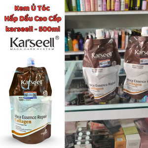 Kem ủ tóc Karseell Collagen 500ml phục hồi tóc hư tổn giúp tóc suông mượt óng ả .