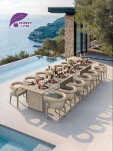 PURPLE LEAF | Outdoor Commercial High-End Aluminum Table and Chairs