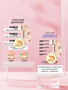 Acrylic Facial Cosmetic Decorative Stand Skin Care Product Store Display Beauty Salon Decoration Removable Desktop Ornament