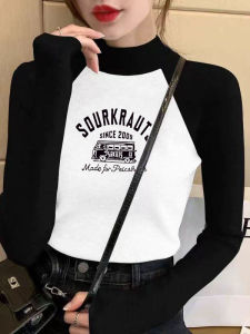 เสื้อยืดคอกลมแขนยาวผ้าฝ้ายแท้สำหรับผู้หญิง ฤดูใบไม้ร่วง/ฤดูหนาว ทรงหลวม แขนยาว ทรงหลวม แขนยาว แขนยาว แขนยาว